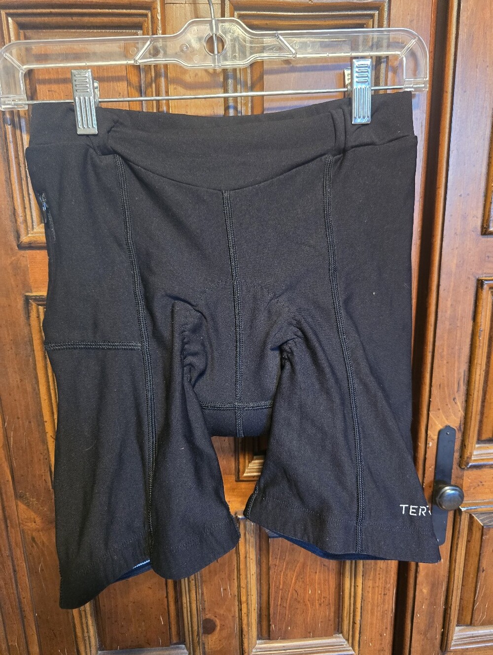 Terry Women’s M Black Padded Cycling Shorts Pull-On Stretch Athletic Fit
